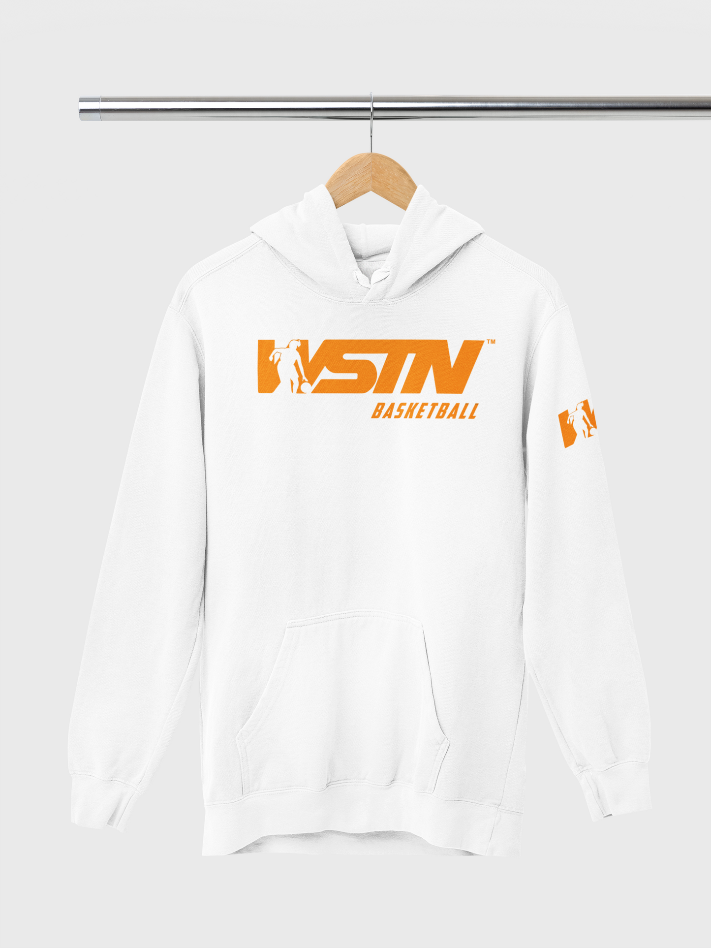 WSTN Basketball White Hoodies