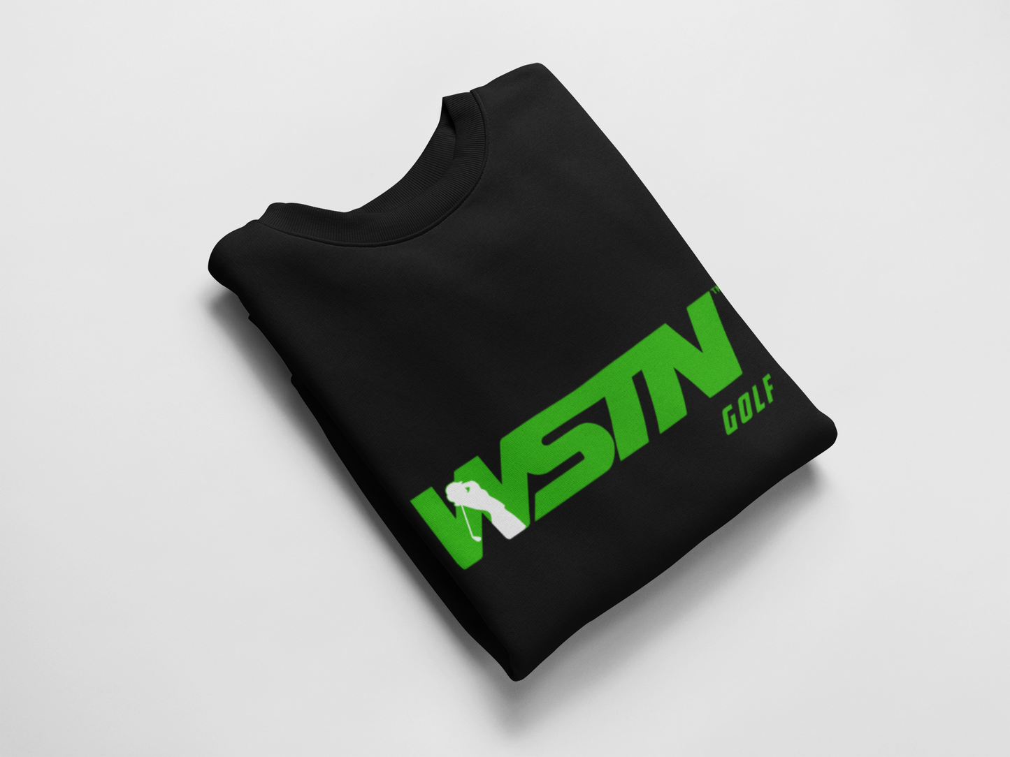 WSTN Golf Black Crewneck Sweetshirts