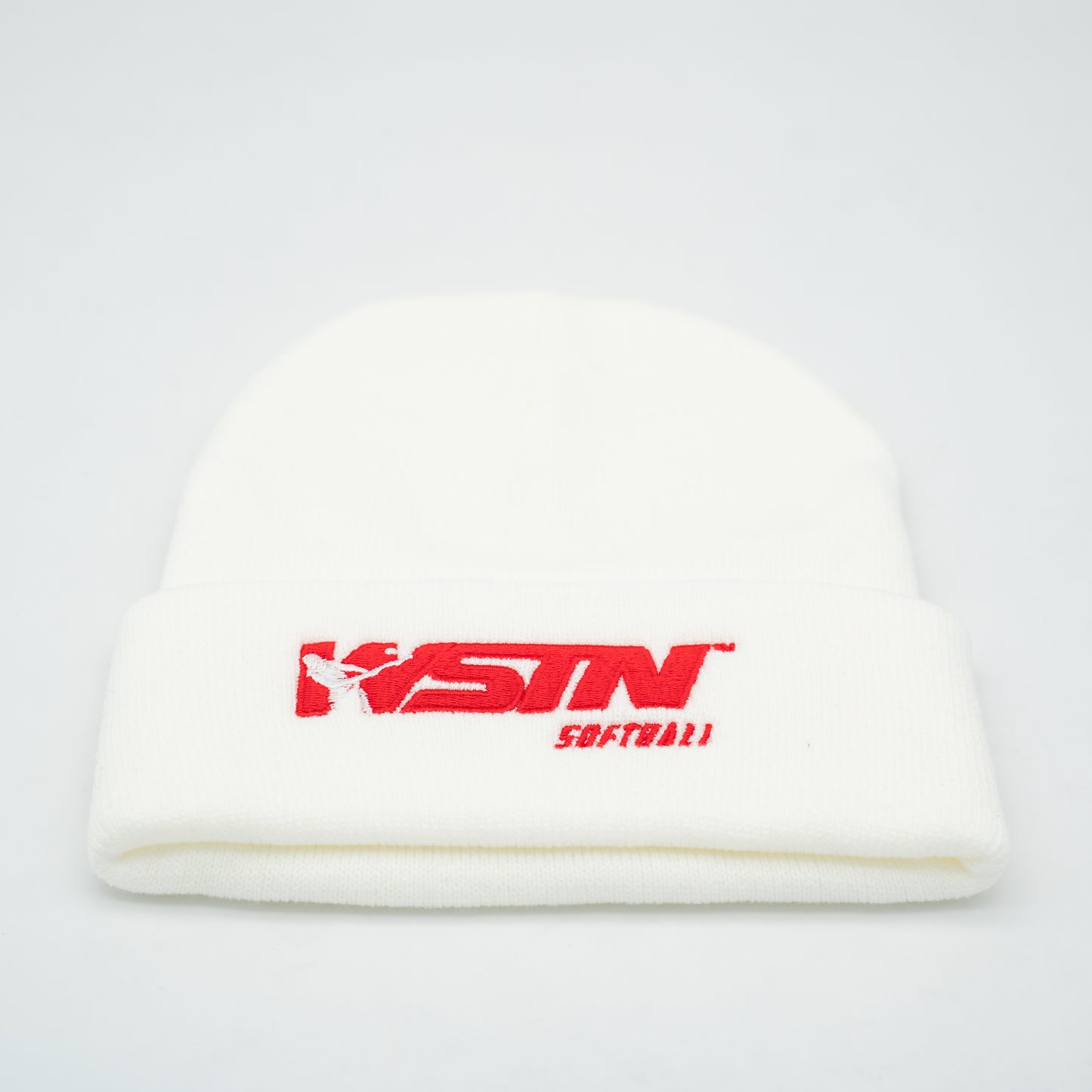 WSTN Softball White Beanie