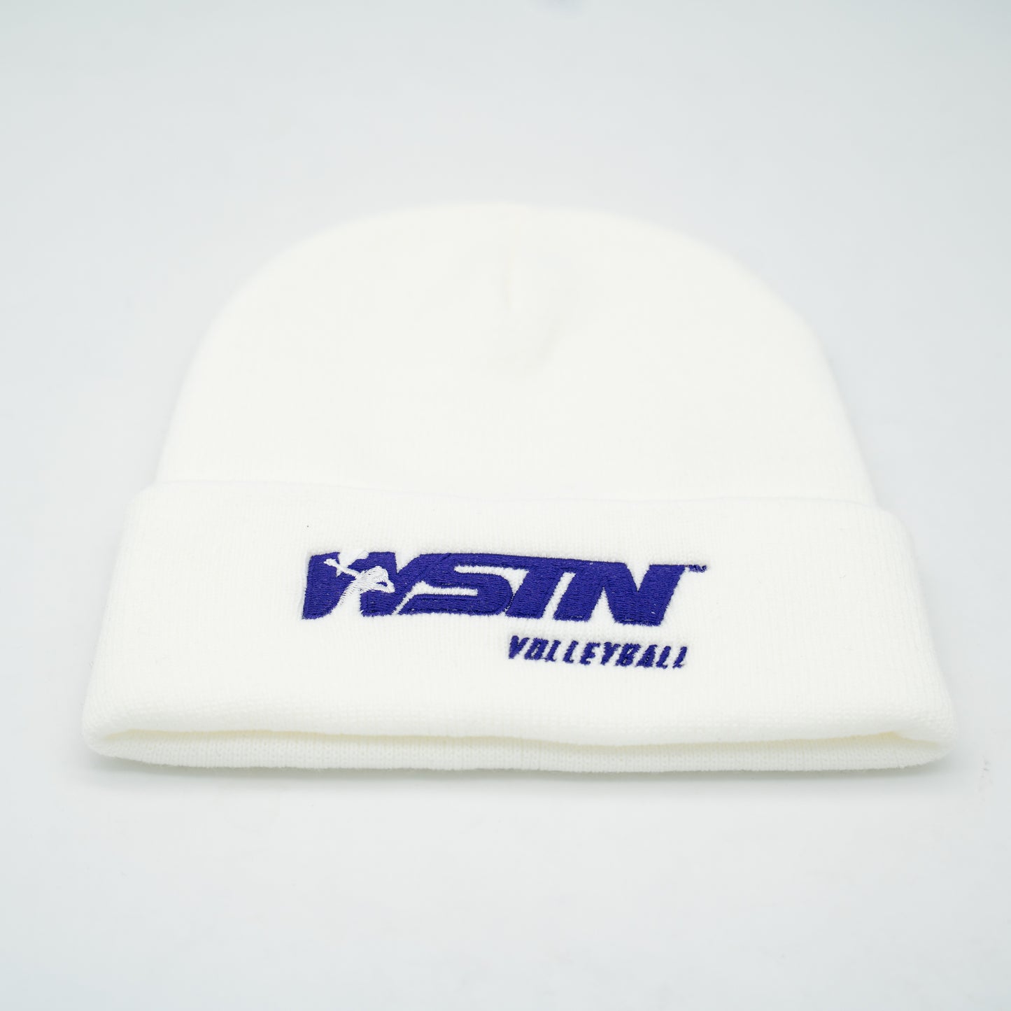 WSTN Volleyball White Beanie