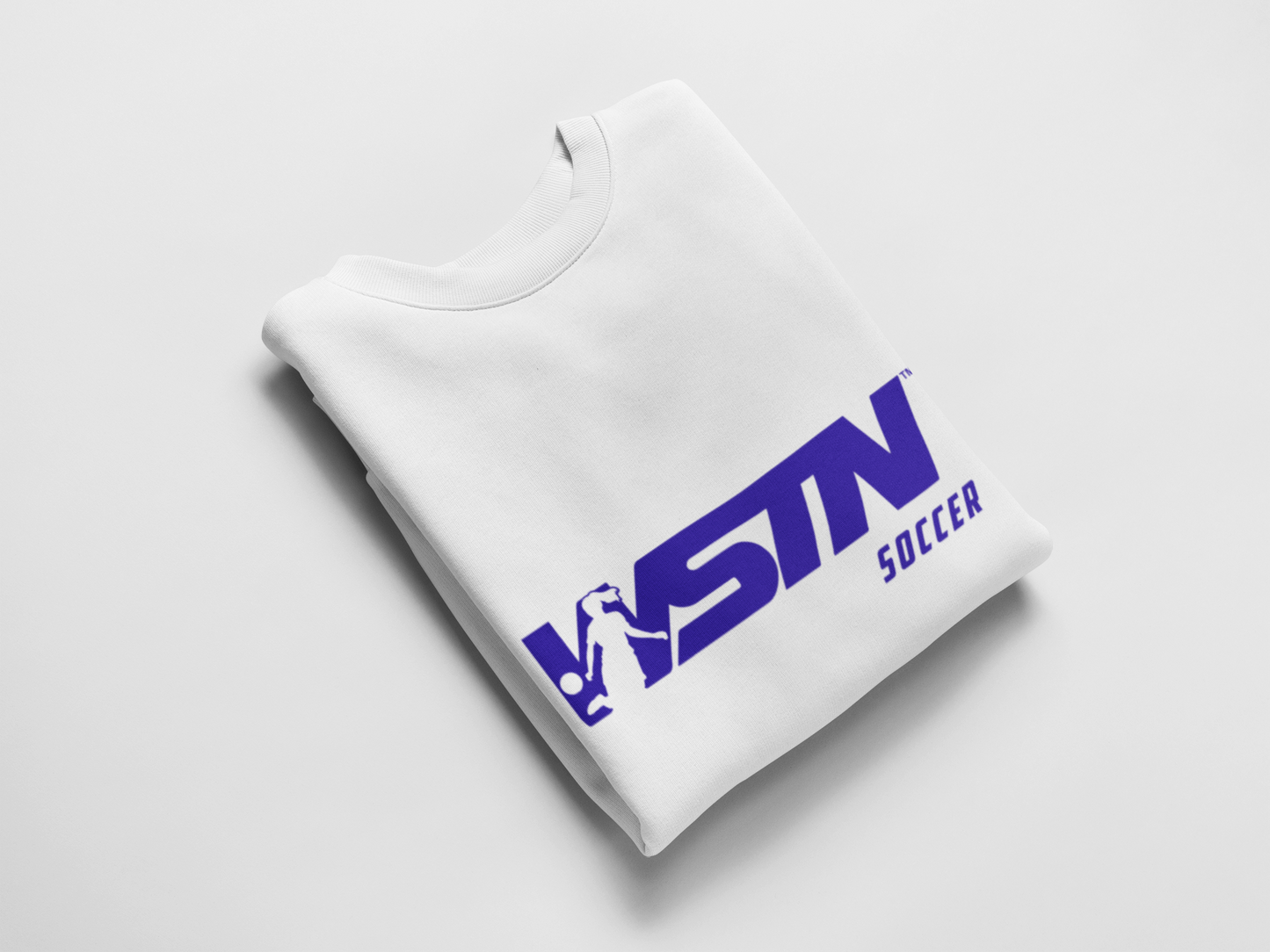 WSTN Soccer White Crewneck Sweatshirts
