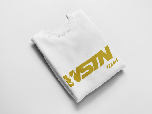 WSTN Tennis White Crewneck Sweetshirts