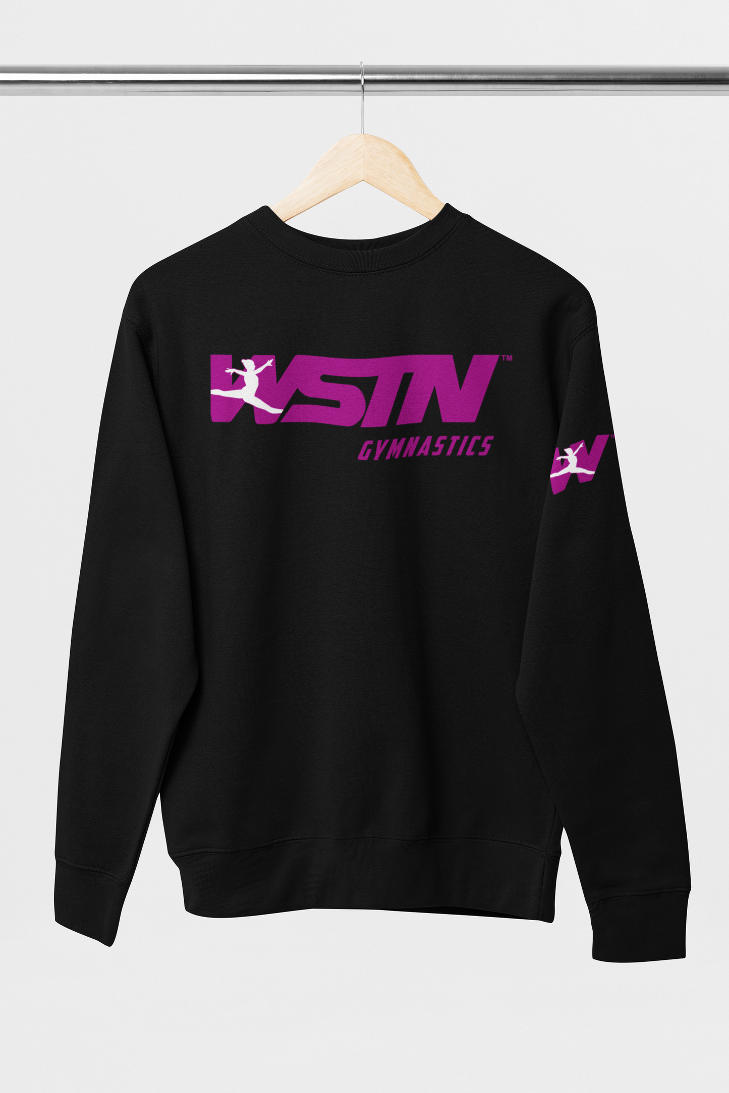 WSTN Gym Black Crewnect Sweatshirts