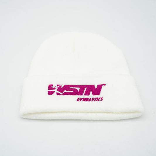 WSTN Gymnastics White Beanie