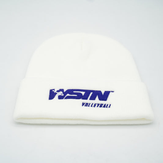 WSTN Volleyball White Beanie