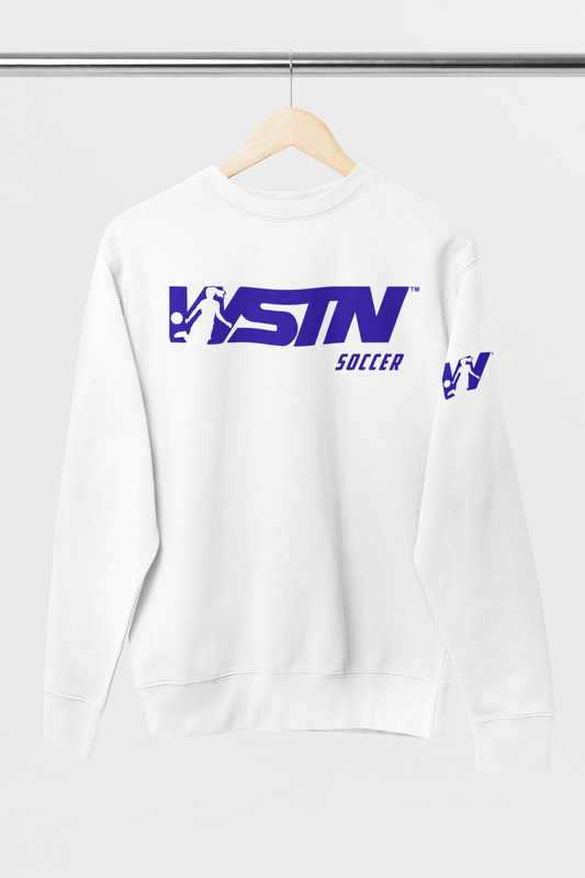 WSTN Soccer White Crewneck Sweatshirts