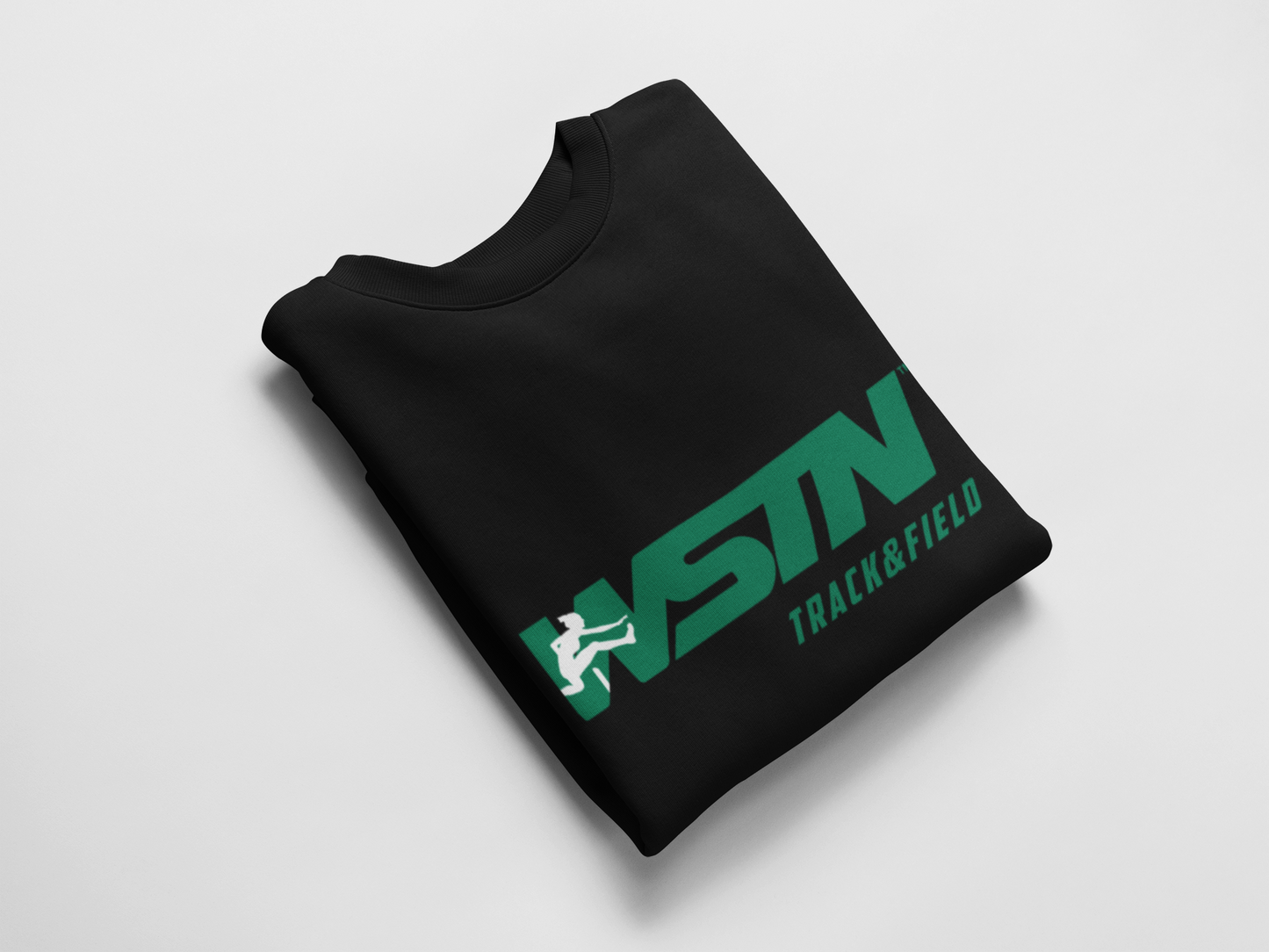 WSTN Track Black Crewneck Sweetshirts