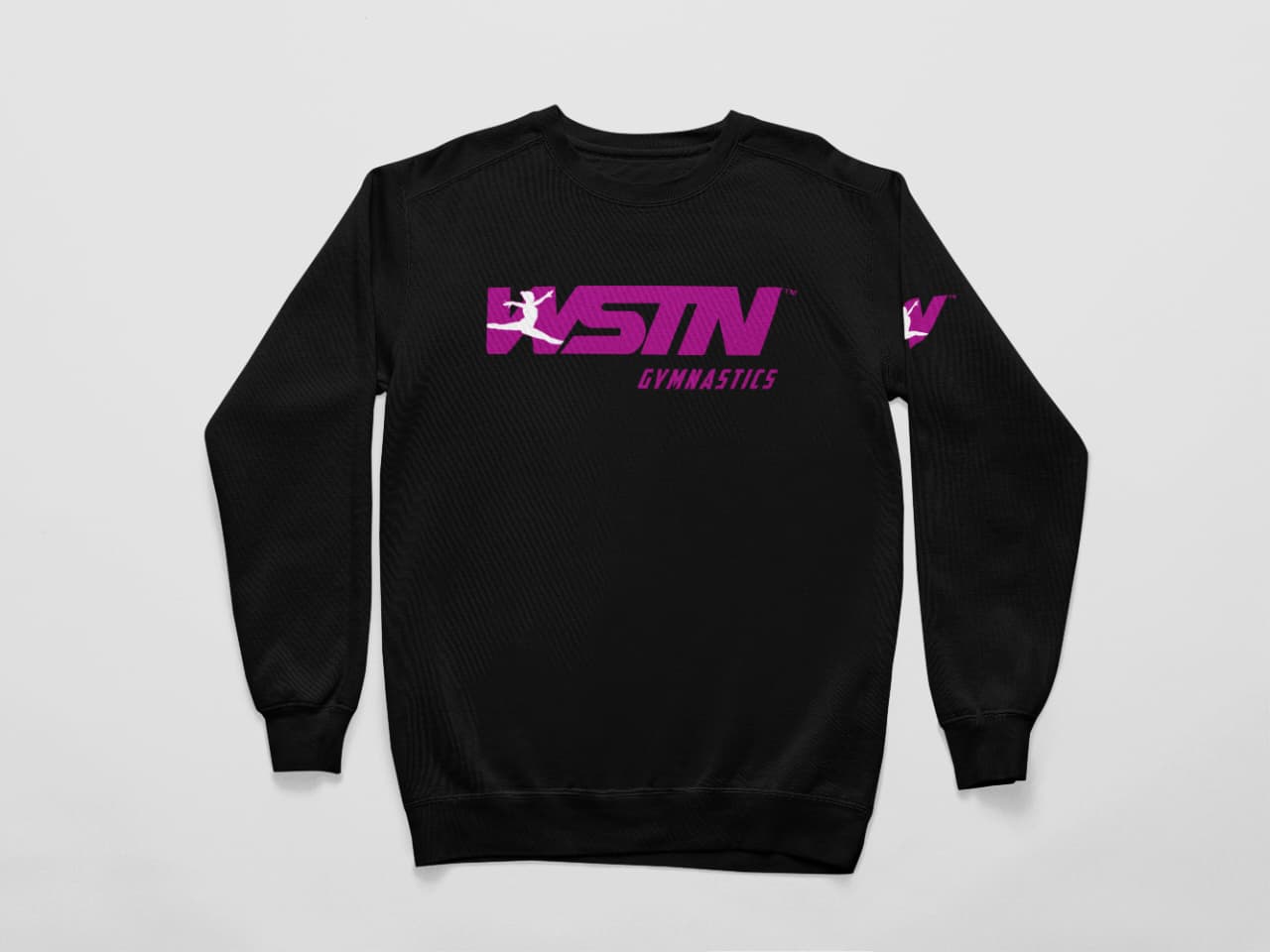WSTN Gym Black Crewnect Sweatshirts