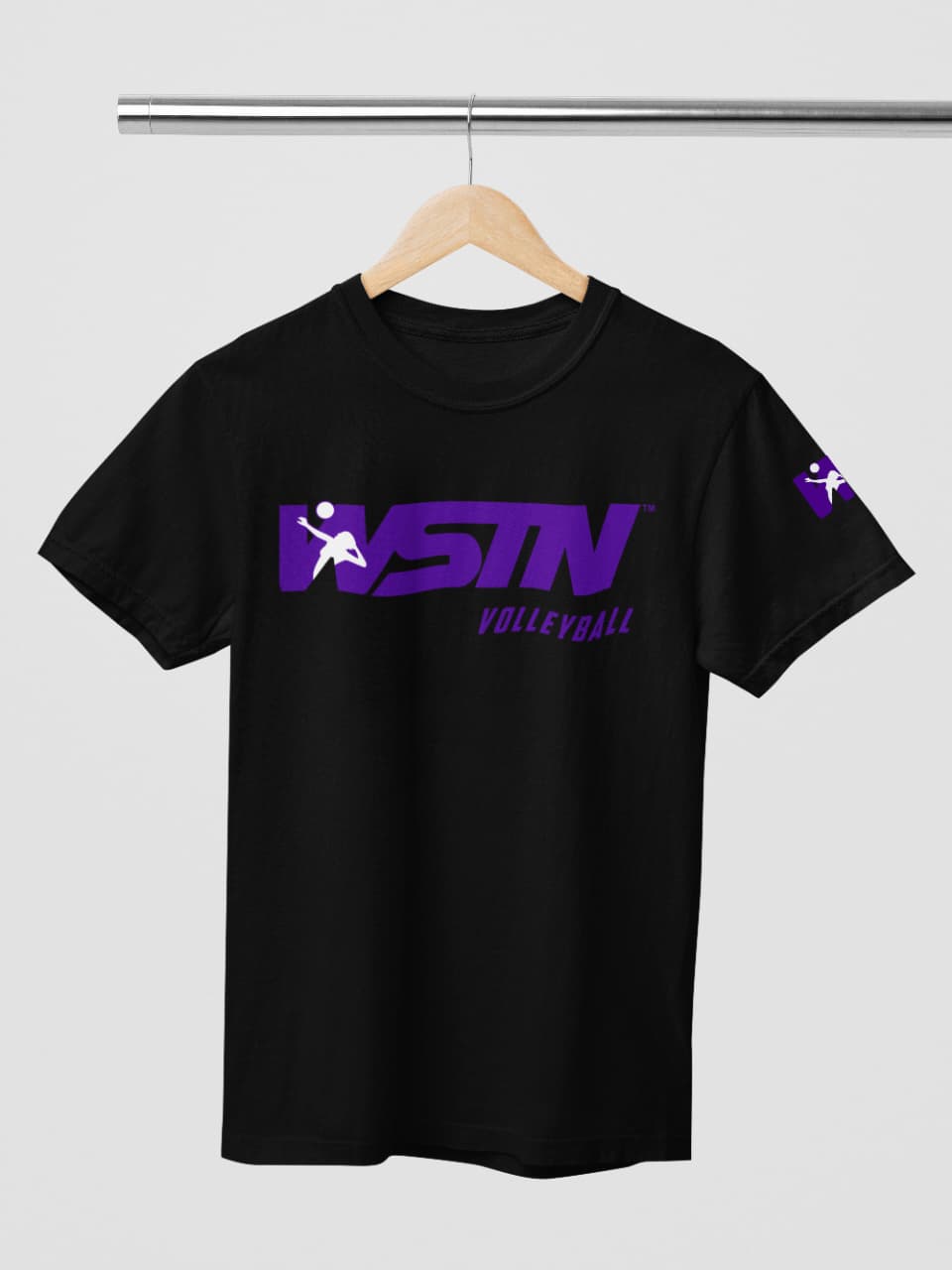 WSTN volleyball Black T-Shirts